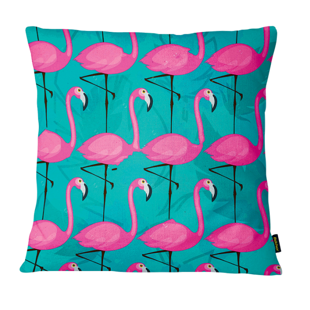 4. Capa de almofada Flamingo Rosa, 43 x 43 cm, da Inspire. Leroy Merlin, R$ 35,90