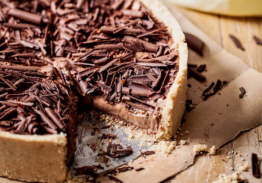 Cheesecake de chocolate meio amargo