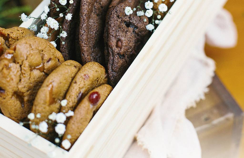 Cookies de caramelo com goiabada