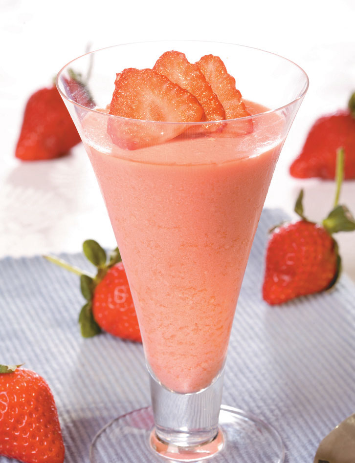 Creme de morango com maracujá