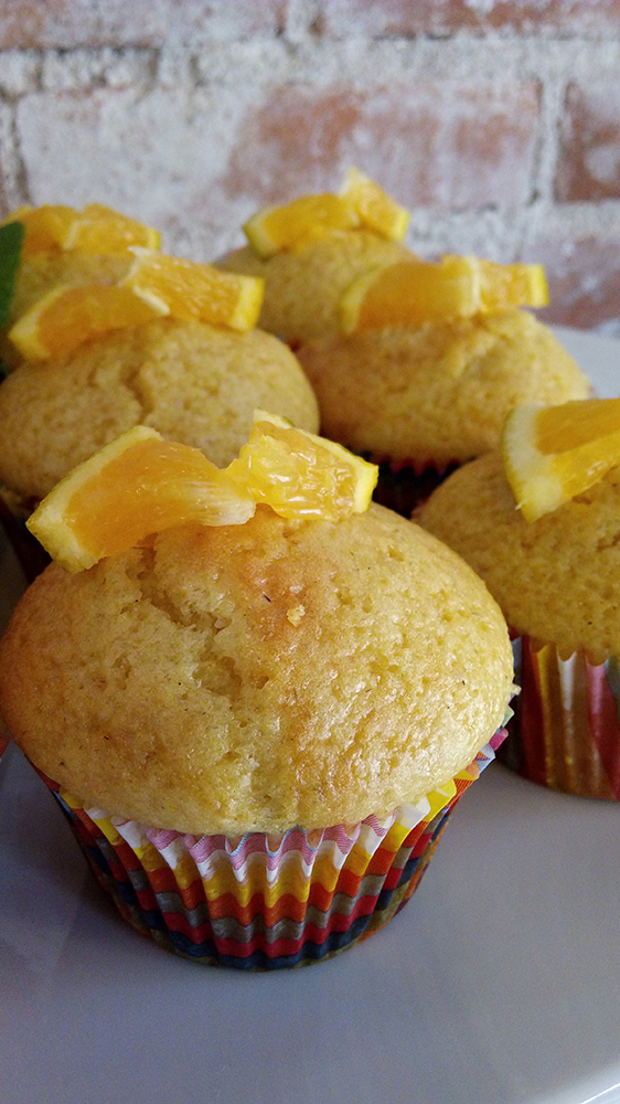 Cupcake saudável de laranja