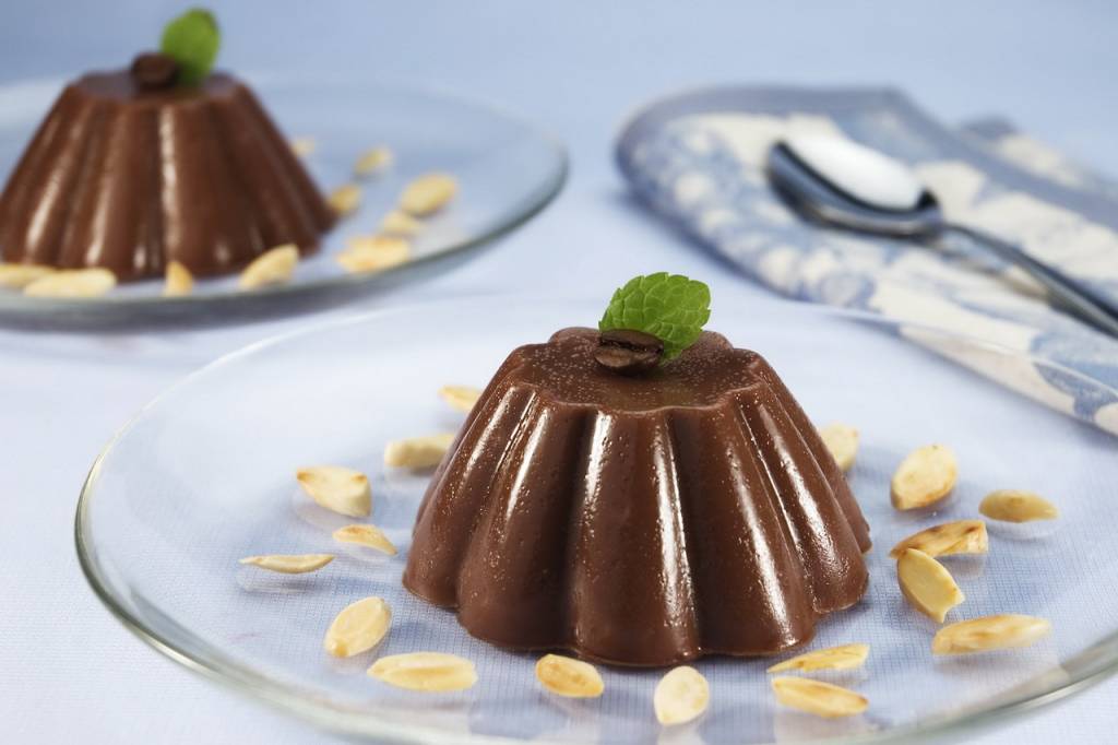 Flan de chocolate sem lactose