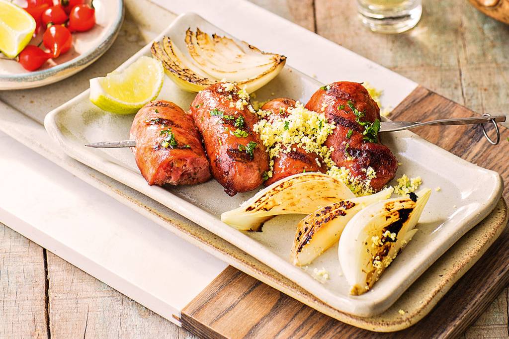 Linguiça calabresa na cachaça