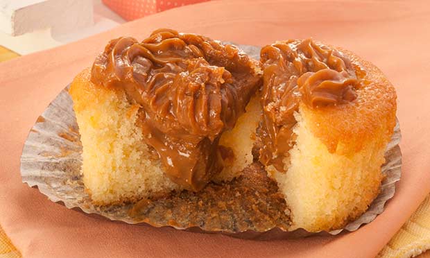 Muffins com doce de leite
