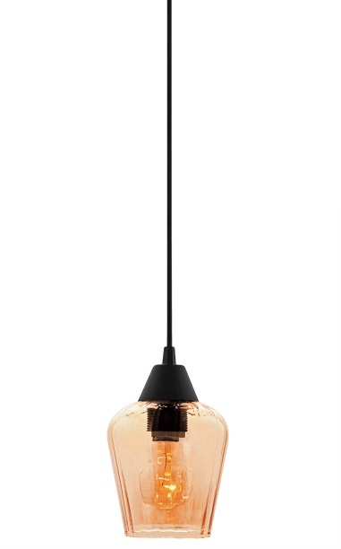 Pendente Layla PP (12,5 x 15 cm), da Taschibra, de vidro e aço. Tem preço de R$ 90,90 em <a href="https://www.gotoshop.com.br/decoracao/IluminacaodeCasa/lustresependentes/pendente-vidro-do-layla-pp-taschibra-conhaque-11956146.html?utm_source=sites&utm_medium=materia_minhacasa&utm_campaign=edicaojun&utm_content=201806" target="_blank" rel="noopener">abr.ai/pendente-layla</a>