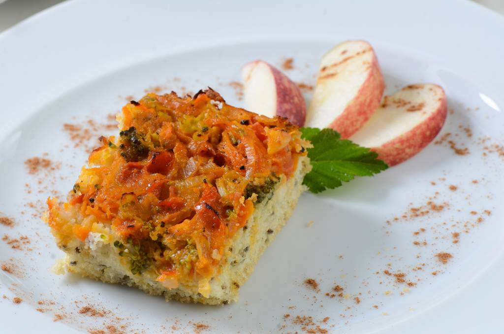 Pizza de atum com farinha de grão de bico