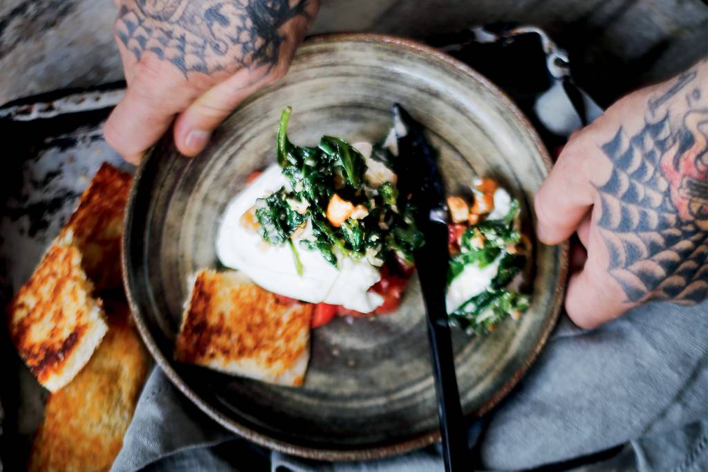 Burrata com pesto