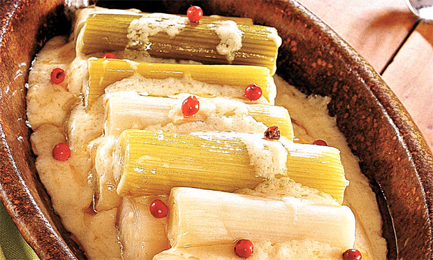 Alho-poró com Catupiry