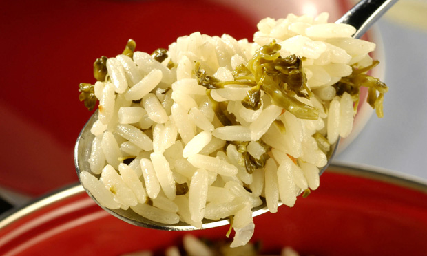 Arroz com brócolis ao limone