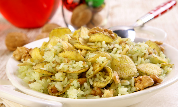 Arroz com champanhe