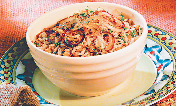 Arroz com lentilha