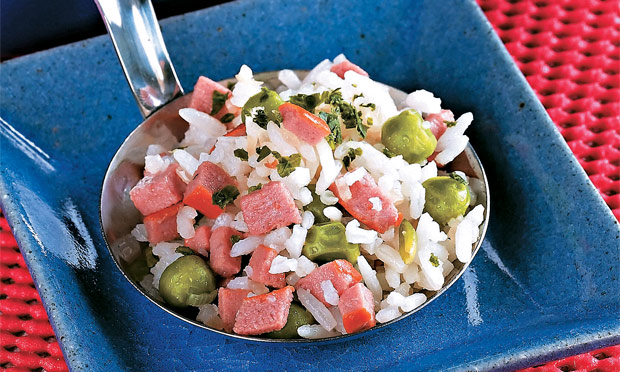 Arroz com salsicha