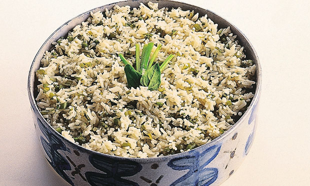 Arroz com espinafre