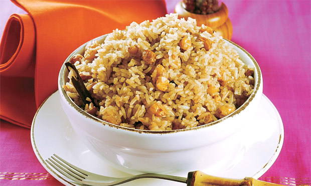 Arroz indiano com especiarias