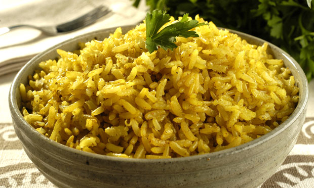 Arroz integral com curry