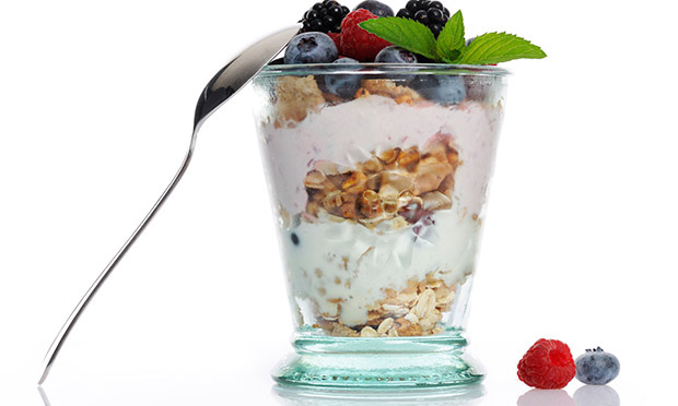 Parfait de iogurte grego