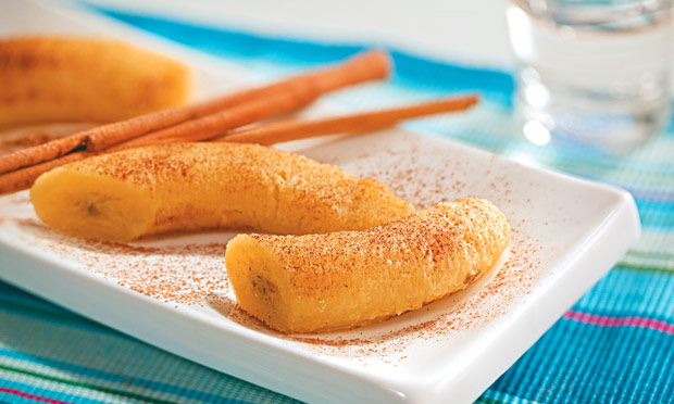 Banana assada com chocolate