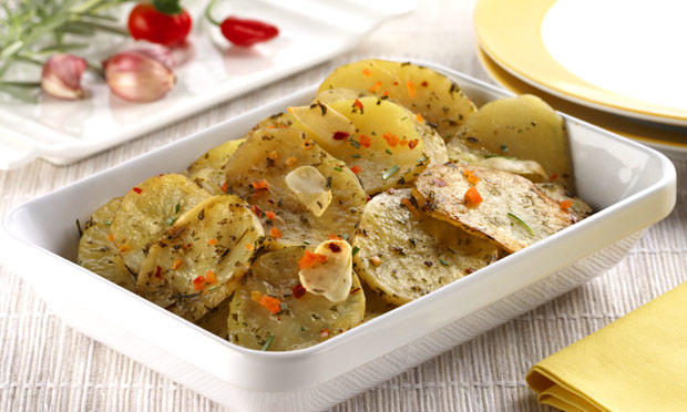 Batata gratinada com ervas