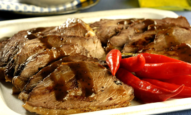 Bife de picanha com molho adocicado