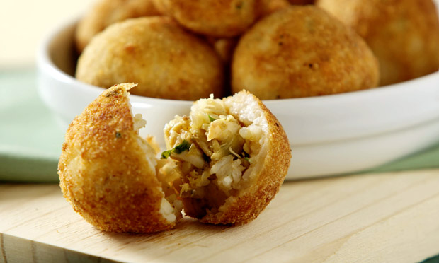 Bolinho de arroz com frango