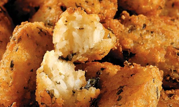 Bolinho de arroz com hortelã