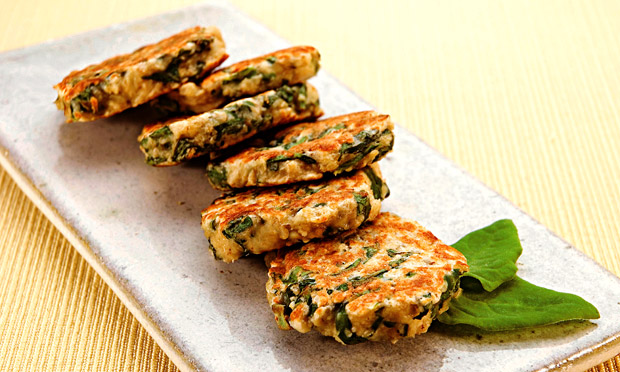 Bolinho de espinafre e aveia