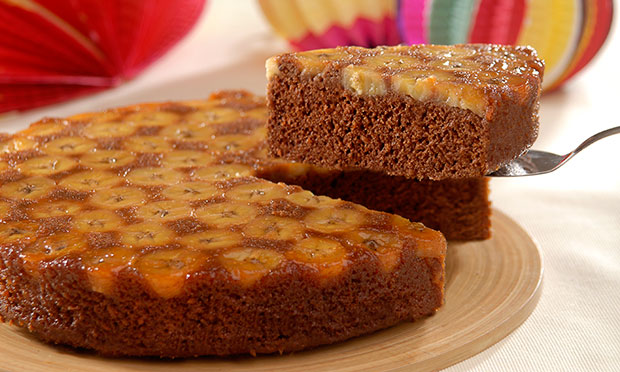 Bolo de banana sem lactose