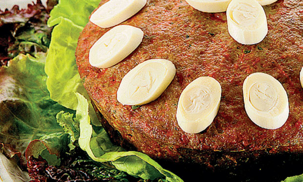Bolo de carne de boi e de porco