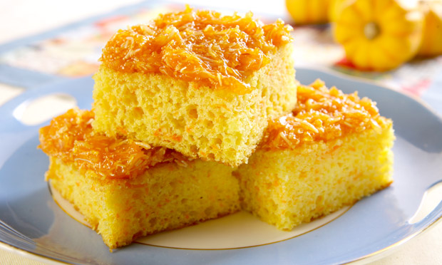 Bolo de abóbora e coco