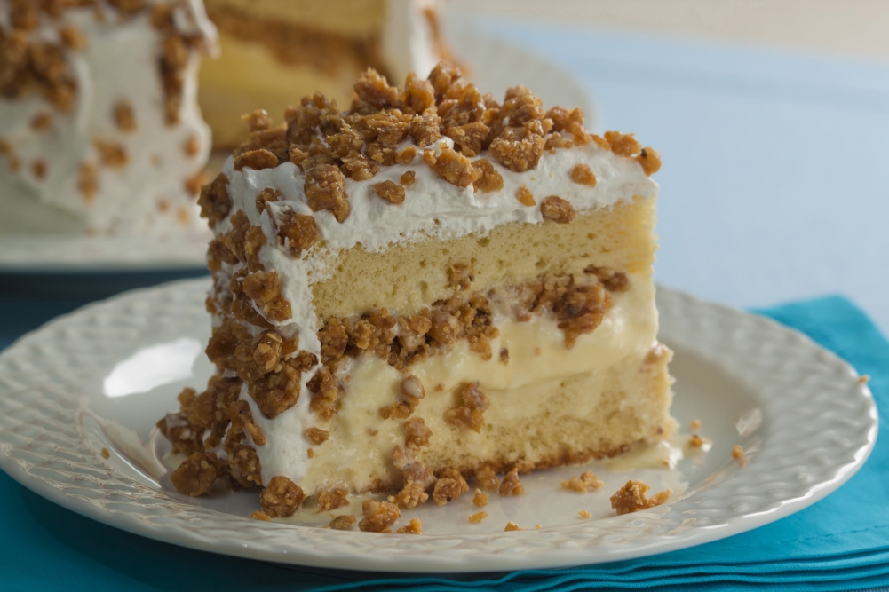Bolo de sorvete com crocante