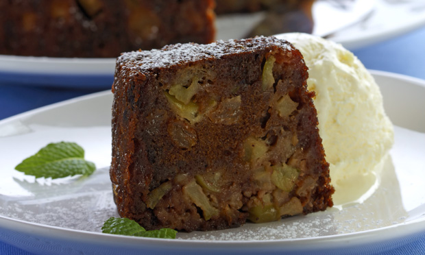 Bolo de maçã verde