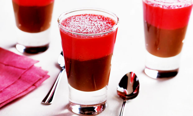 Brigadeiro de colher com moranguinho