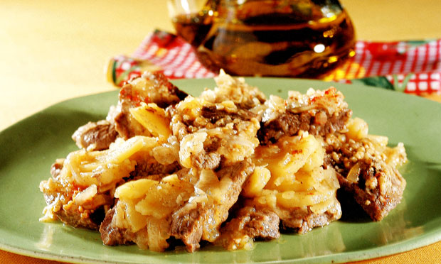 Carne em camadas