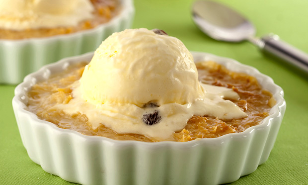 Cocada gratinada com sorvete