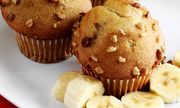 Muffin de banana, aveia e chia