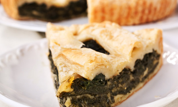 Torta salgada de chia e espinafre