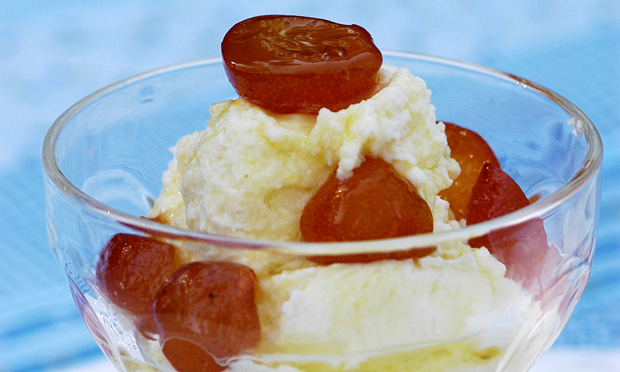 Creme mascarpone com laranja