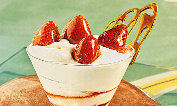 Creme de morango caramelado