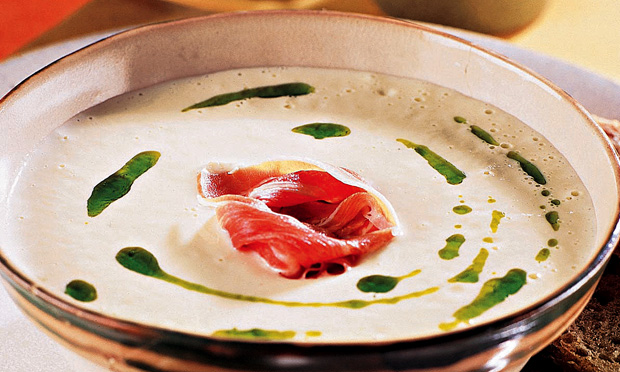 Creme de palmito com presunto