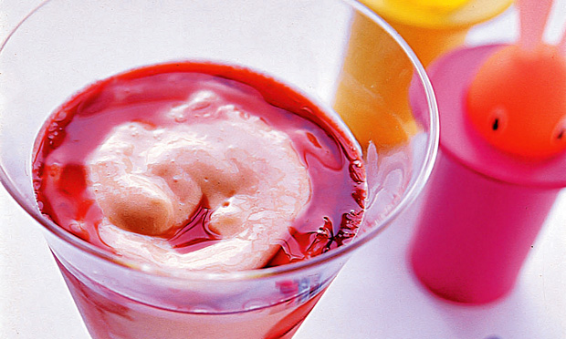 Creme de papaia com groselha