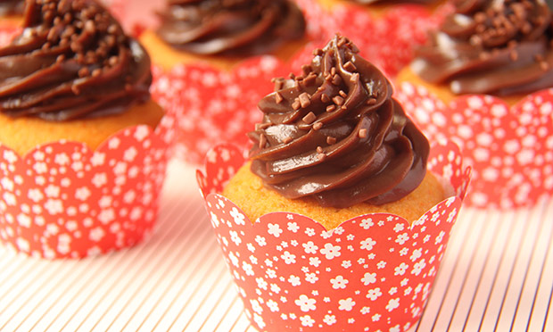 Cupcake de cenoura com brigadeiro