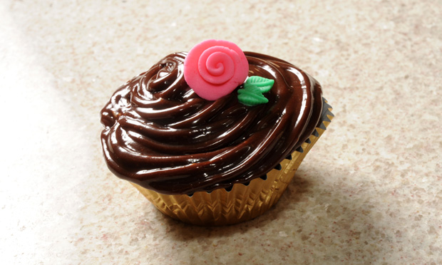 Cupcake de cenoura com cobertura de Nutella
