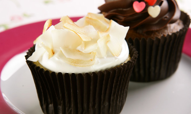 Cupcake com cobertura de merengue