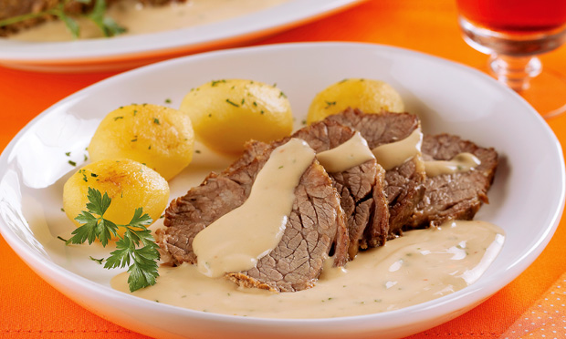 Cupim ao molho cremoso de leite