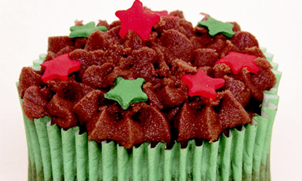 Cupcake de panetone e banana