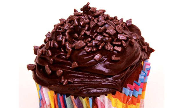 Cupcake de panetone com brigadeiro