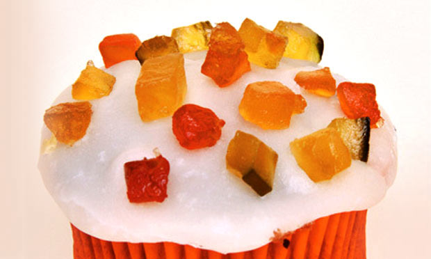 Cupcake de panetone e frutas secas