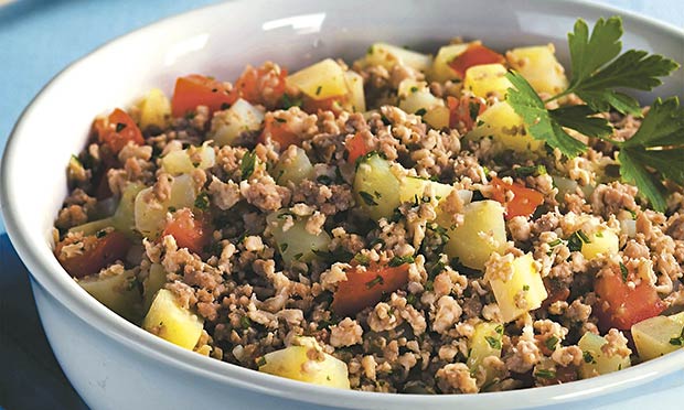 Carne mista com batata
