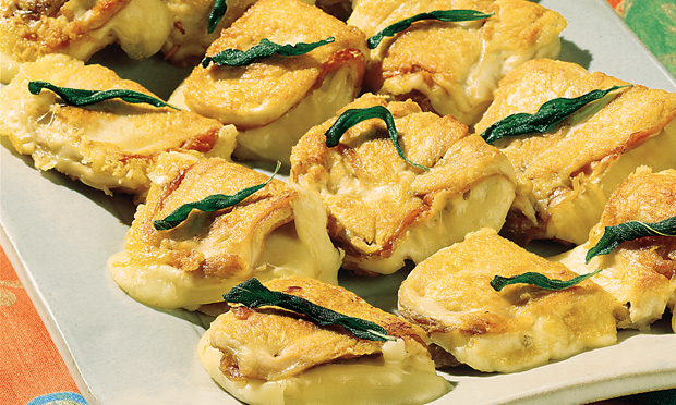 Escalope de frango com mussarela