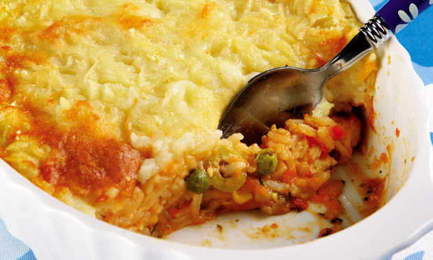 Escondidinho de peito de peru